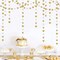 White & Gold Champagne Party Decorations Heart Streamers Garland (Gold)